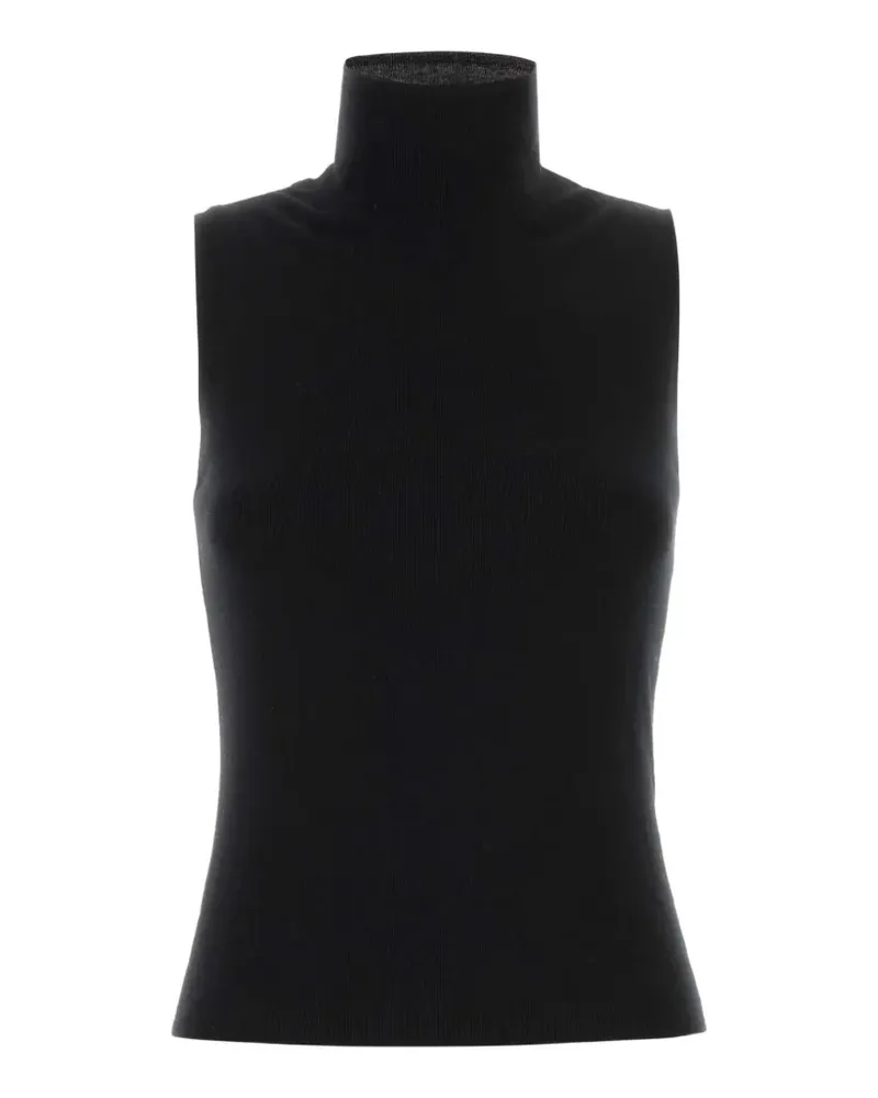 extreme cashmere n°502 Collo Top - Schwarz Schwarz