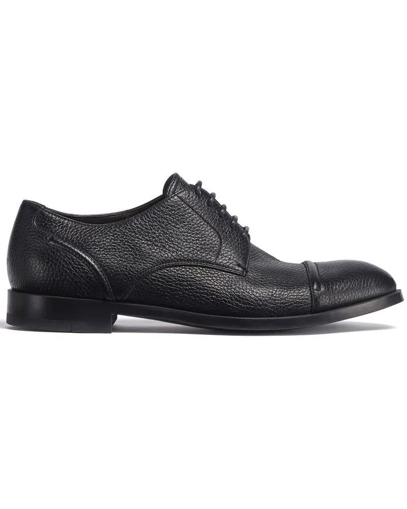 Ermenegildo Zegna Siena Flex Derby-Schuhe Schwarz