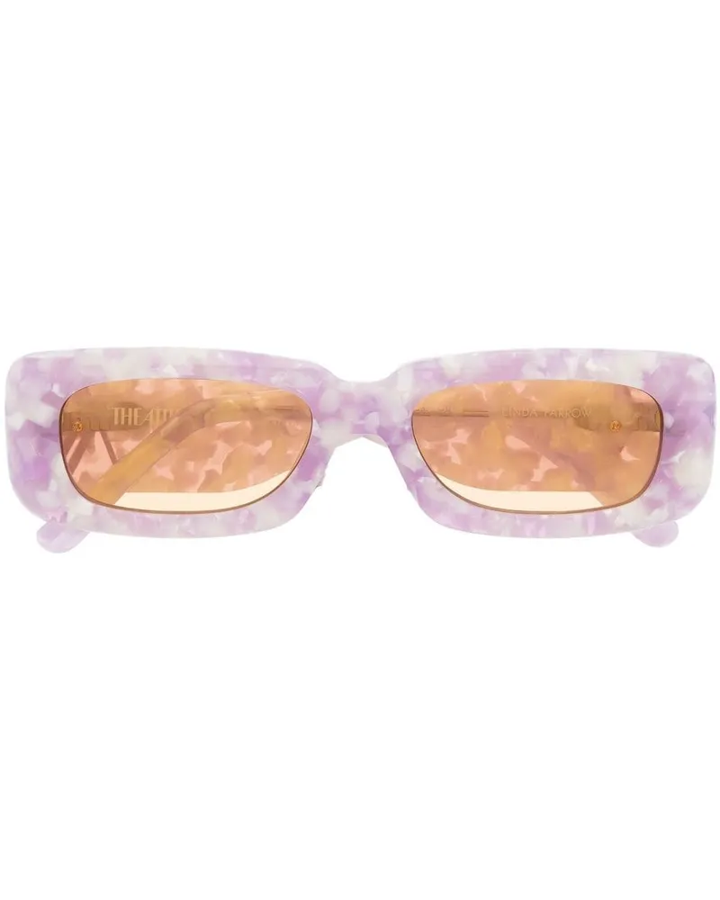 Linda Farrow Eckige Sonnenbrille Purple