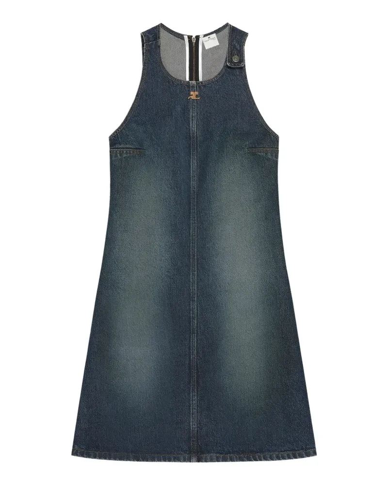 Courrèges Jeanskleid in A-Linie - Blau Blau