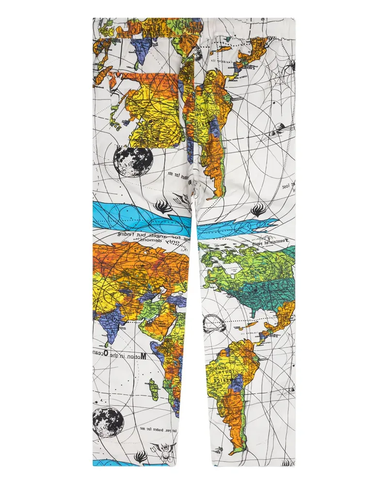 SAINT MXXXXXX x Dr. Woo World Map Hose mit Print - Weiß Weiß