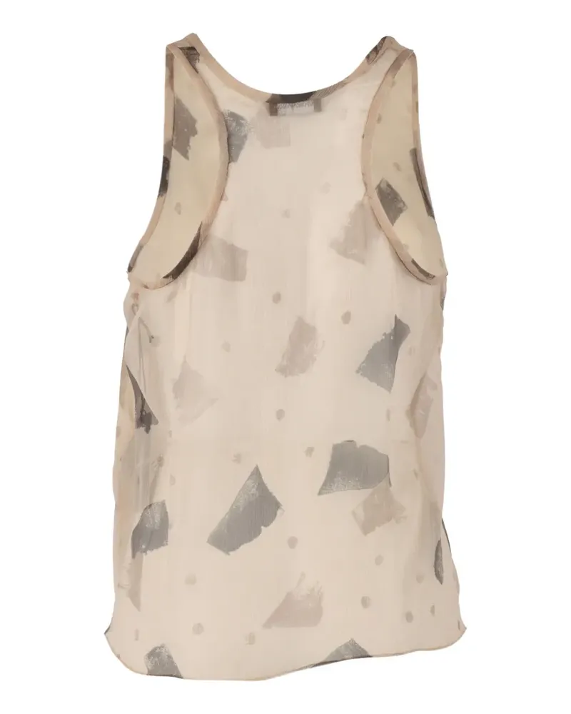 Emporio Armani patterned top - Nude Nude