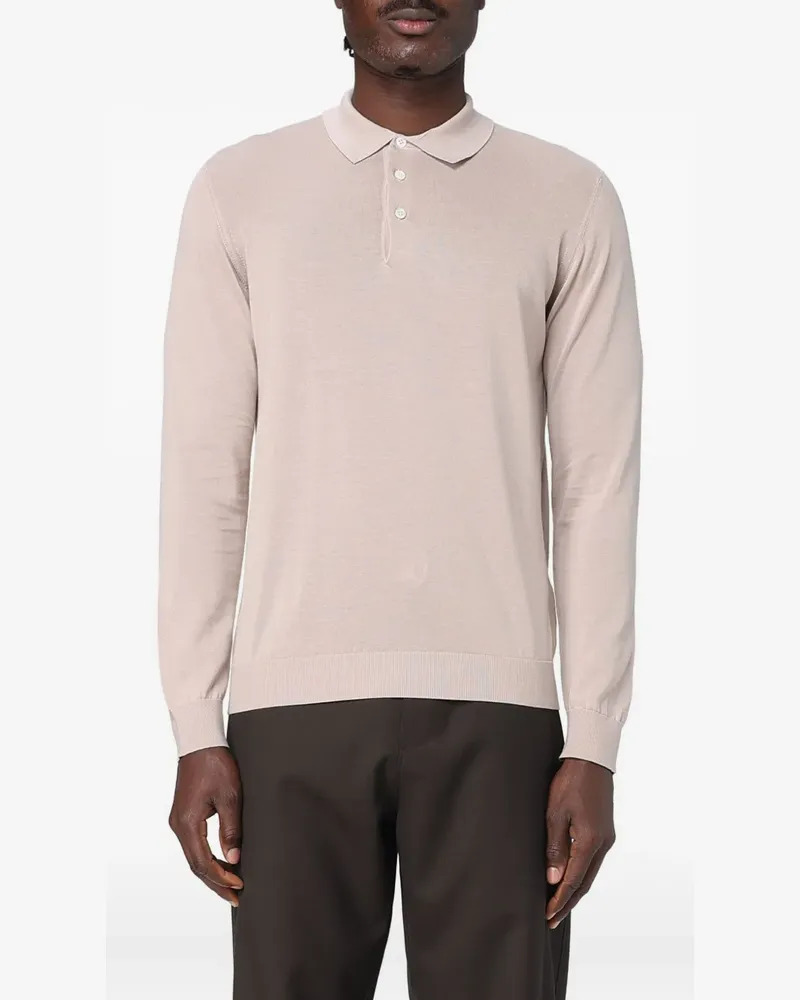 Drumohr  Langärmeliges Poloshirt - Rosa Rosa