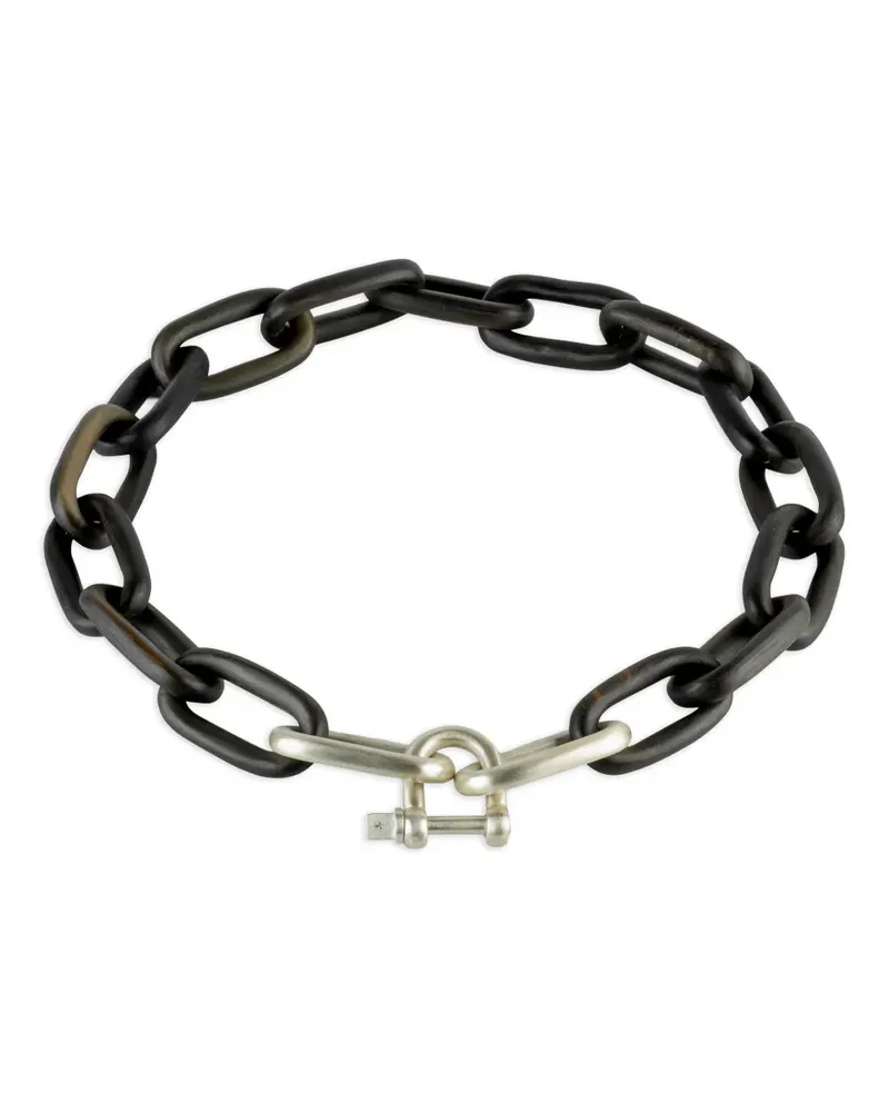 Parts Of Four Halskette aus Sterlingsilber mit mittelgroßen Gliedern - Schwarz Schwarz