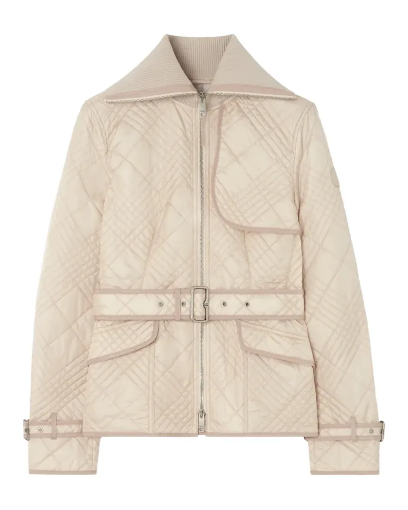 Burberry micro check-stitch nylon Abbeydale jacket - Nude Nude