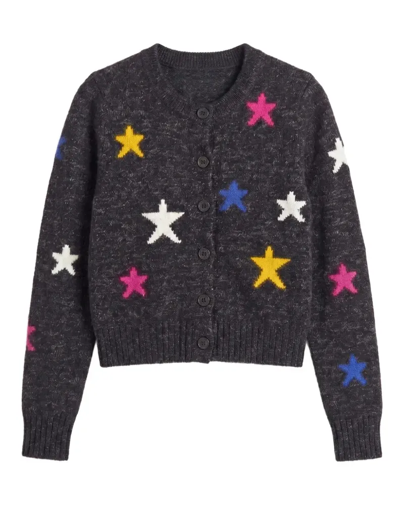 Chinti & Parker star-intarsia round-neck cardigan - Schwarz Schwarz
