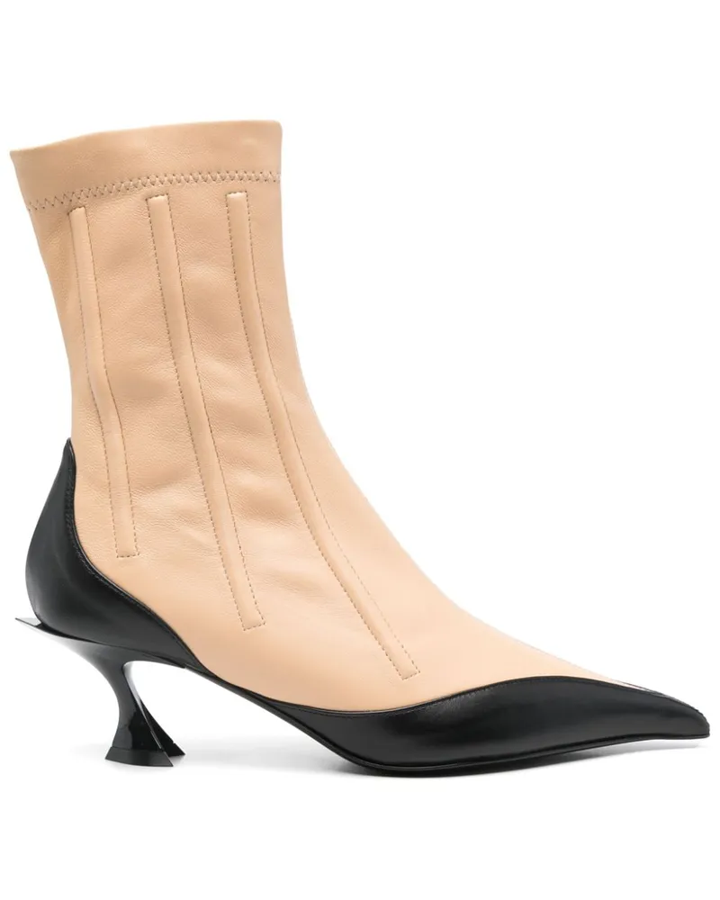 Thierry Mugler Fang Stiefeletten 55mm - Nude Nude