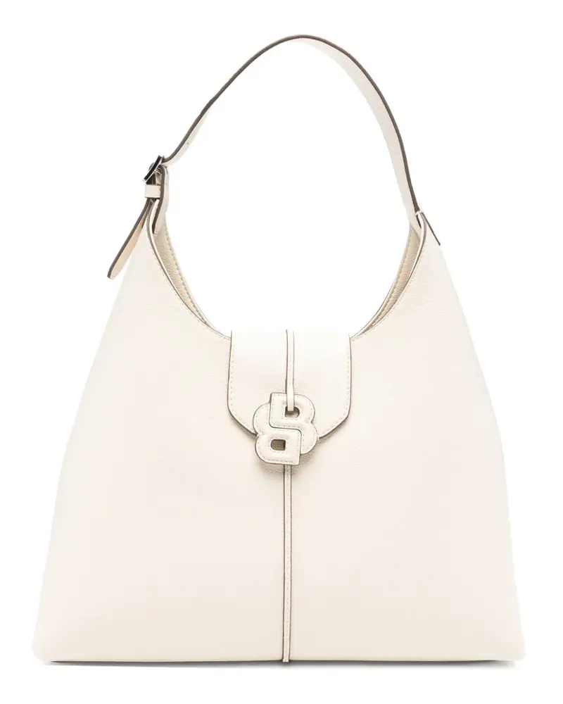 HUGO BOSS Anett Schultertasche mit Logo-Schild - Nude Nude
