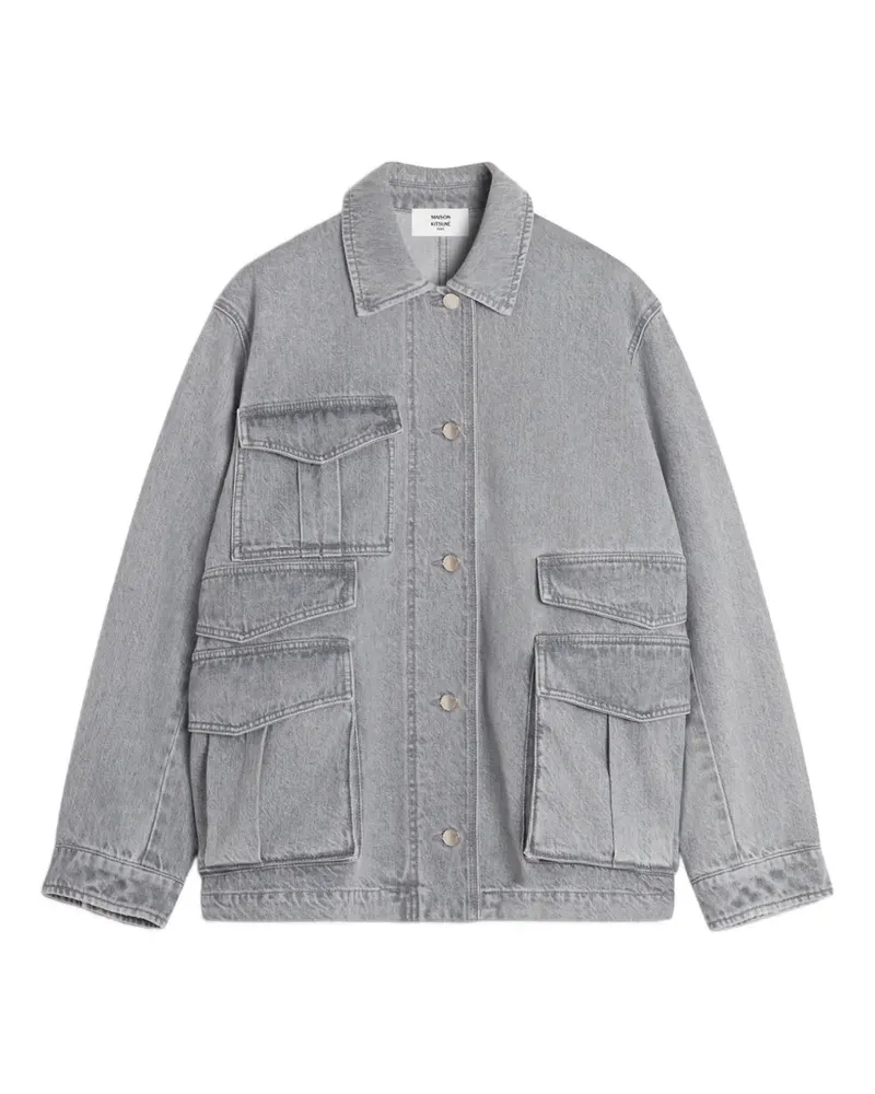 Kitsuné multi-pocket denim jacket - Grau Grau