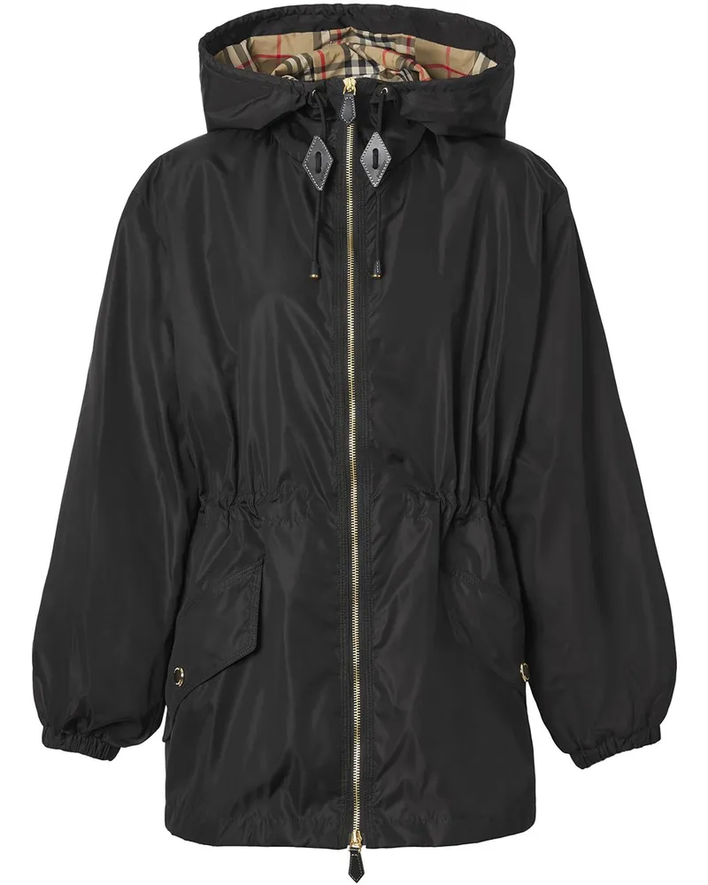 Burberry Leichte ECONYL® Kapuzenjacke - Schwarz Schwarz