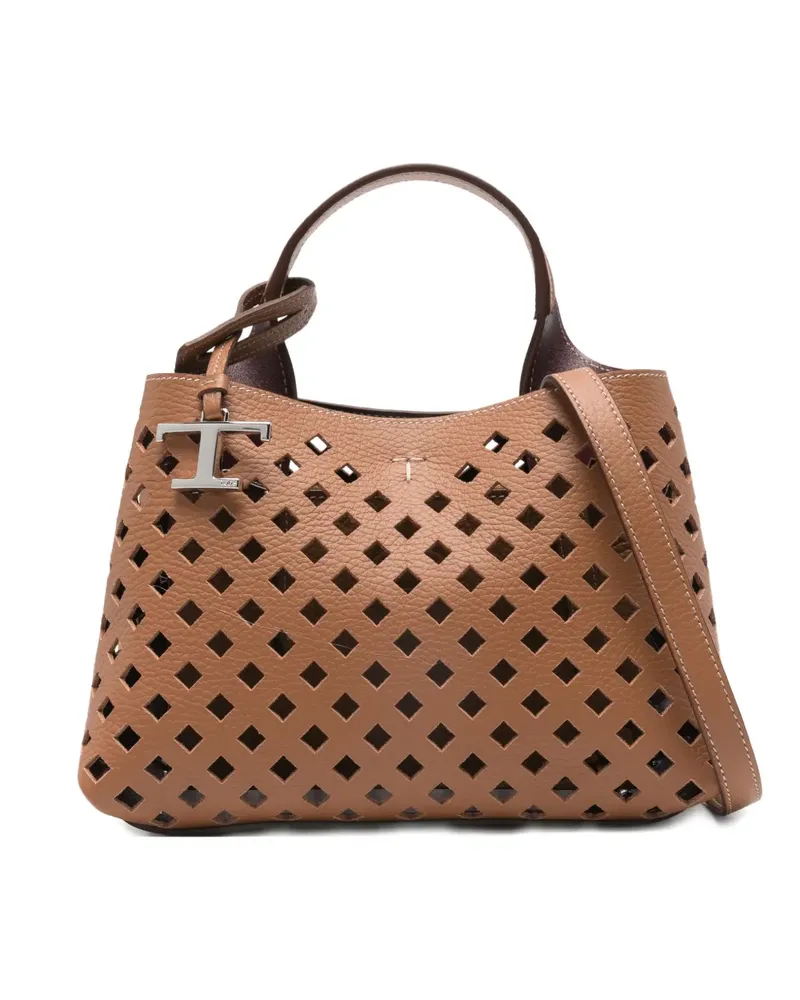 TOD'S hanging-T perforated tote bag - Braun Braun