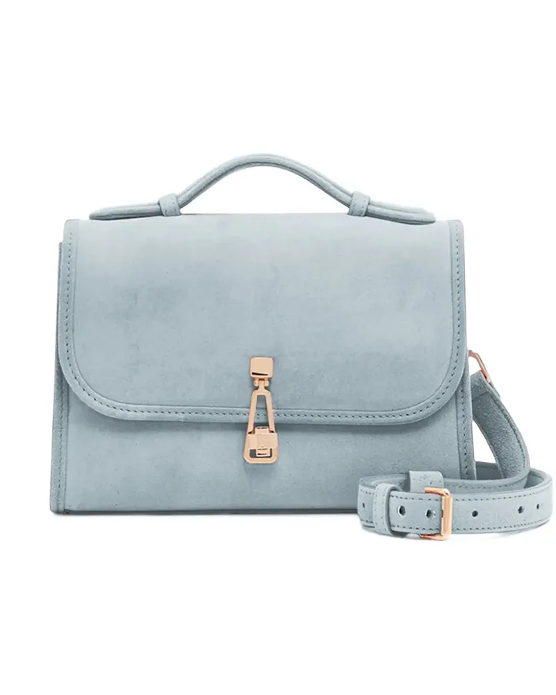 Gabriela Hearst small Leonora suede shoulder bag - Blau Blau