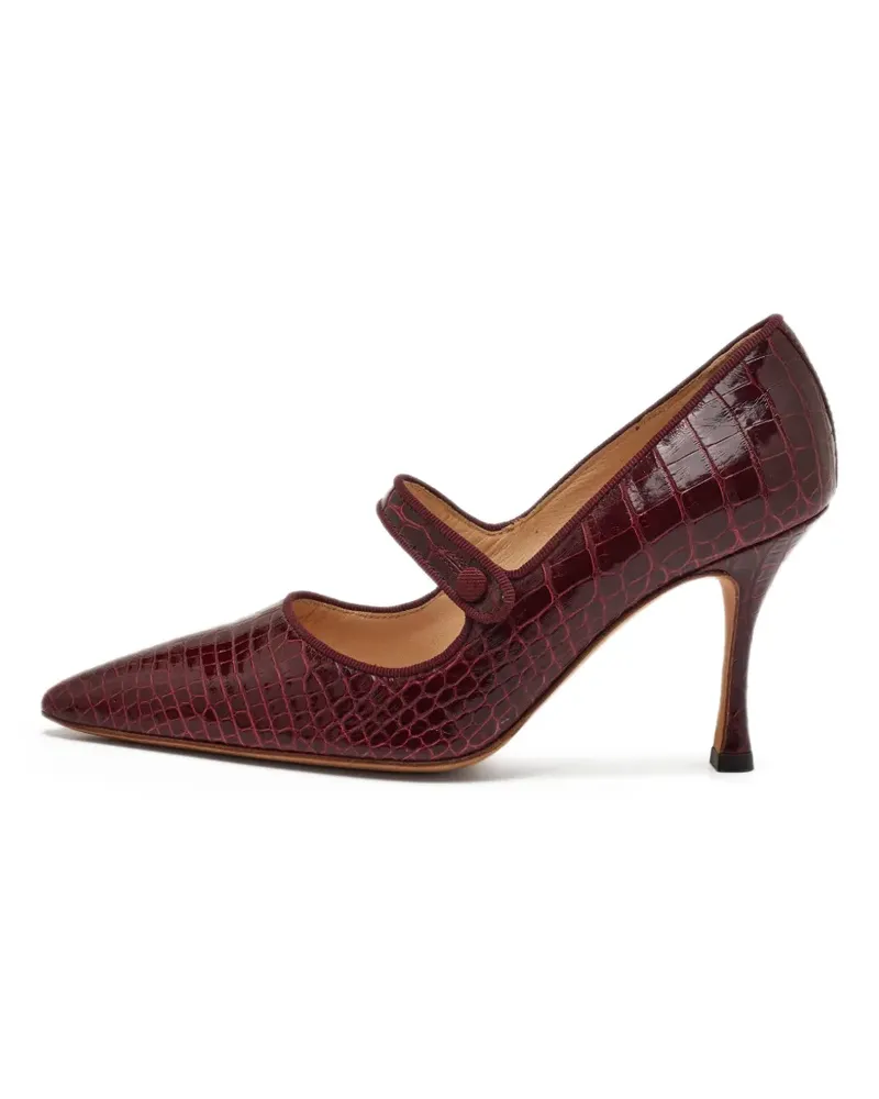 Manolo Blahnik Klassische Mary Janes - Rot Rot