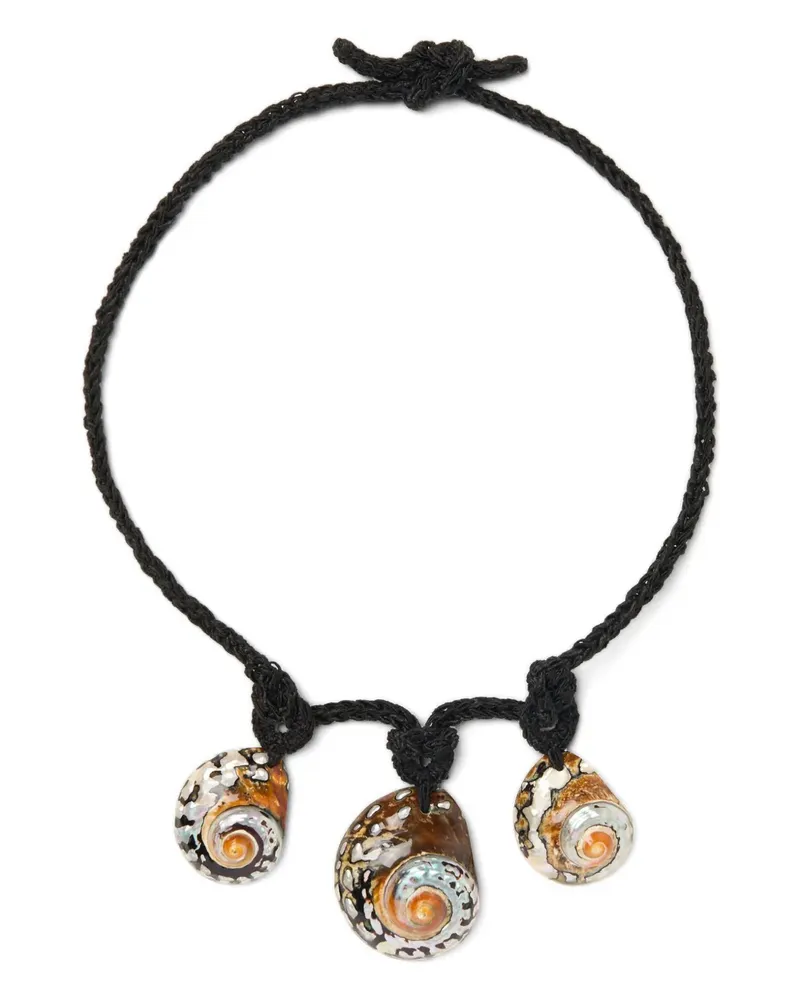 Alanui The Sound of the Sea Halskette mit Muscheln - Schwarz Schwarz