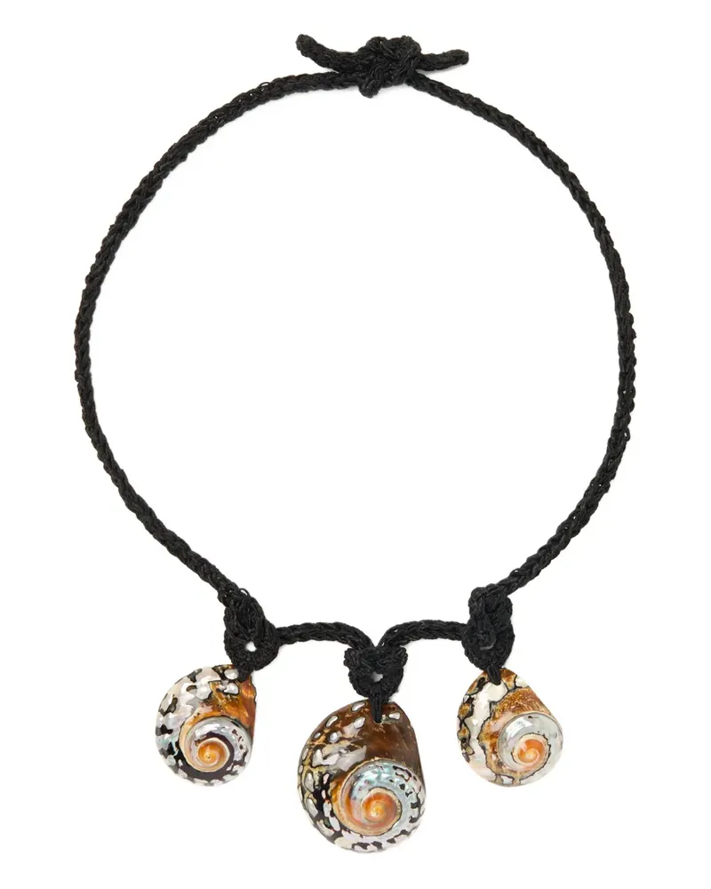 Alanui The Sound of the Sea Halskette mit Muscheln - Schwarz Schwarz