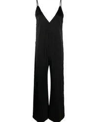 Jil Sander Jumpsuit mit V-Ausschnitt Schwarz