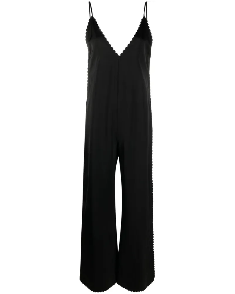 Jil Sander Jumpsuit mit V-Ausschnitt - Schwarz Schwarz