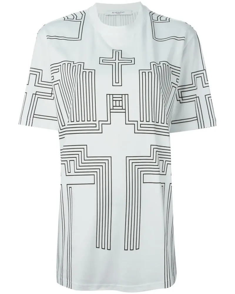 Givenchy T-Shirt mit geometrischem Print - Weiß Weiß