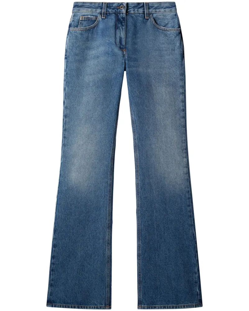 OFF-WHITE Halbhohe Schlagjeans - Blau Blau