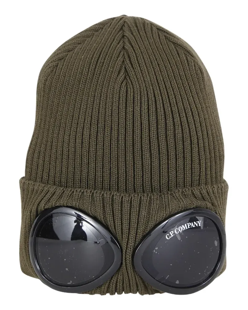 C.P. Company Goggle rib-knit beanie - Grün Grün