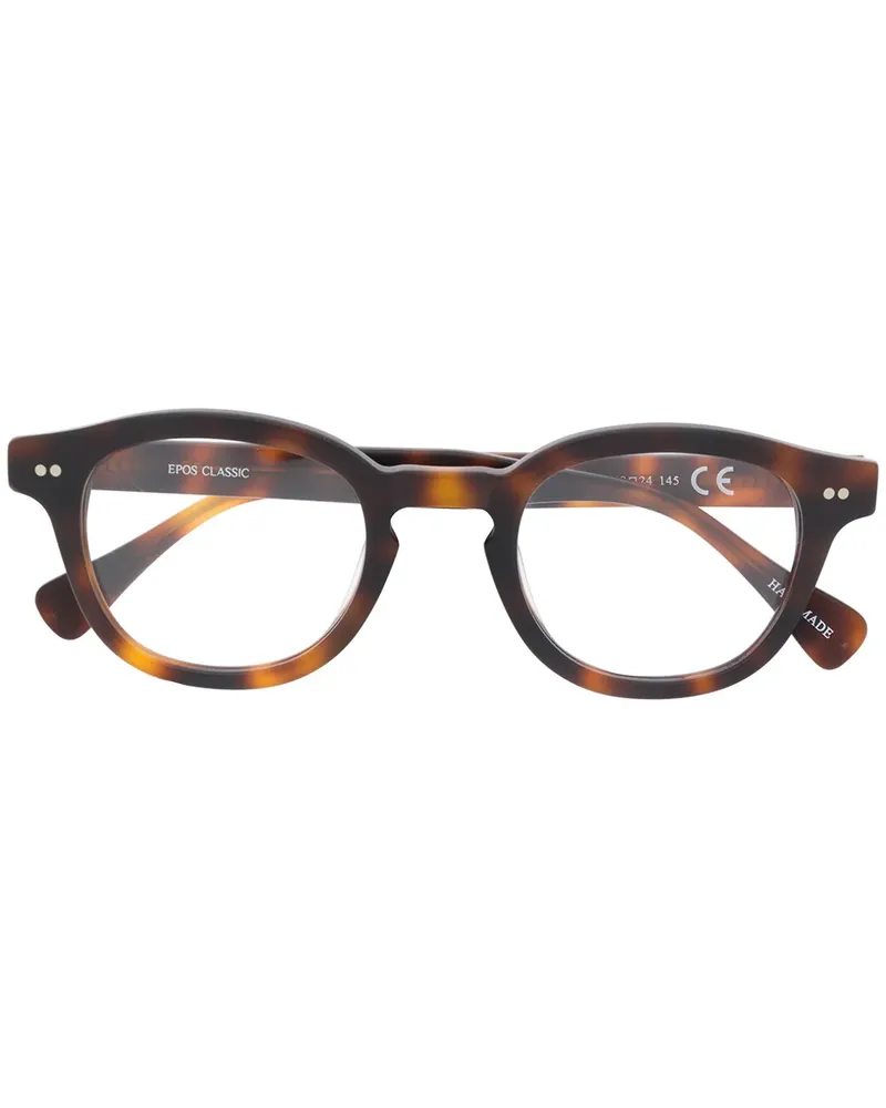 EPOS Brille mit rundem Gestell - Braun Braun