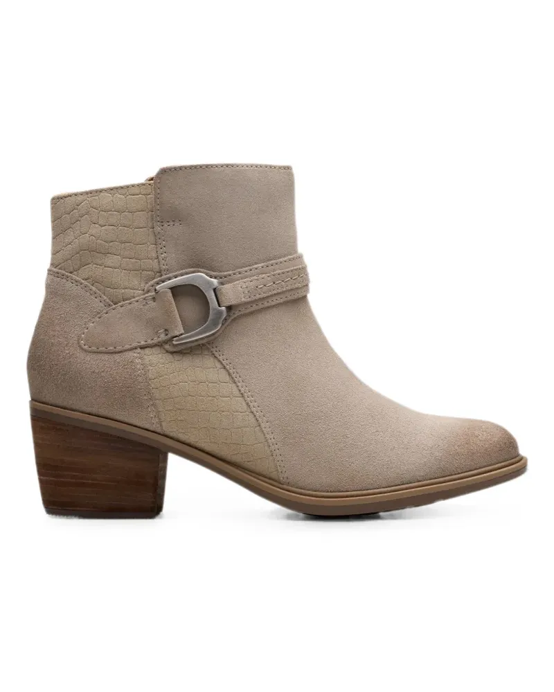 Clarks Neva buckle ankle boots - Nude Nude