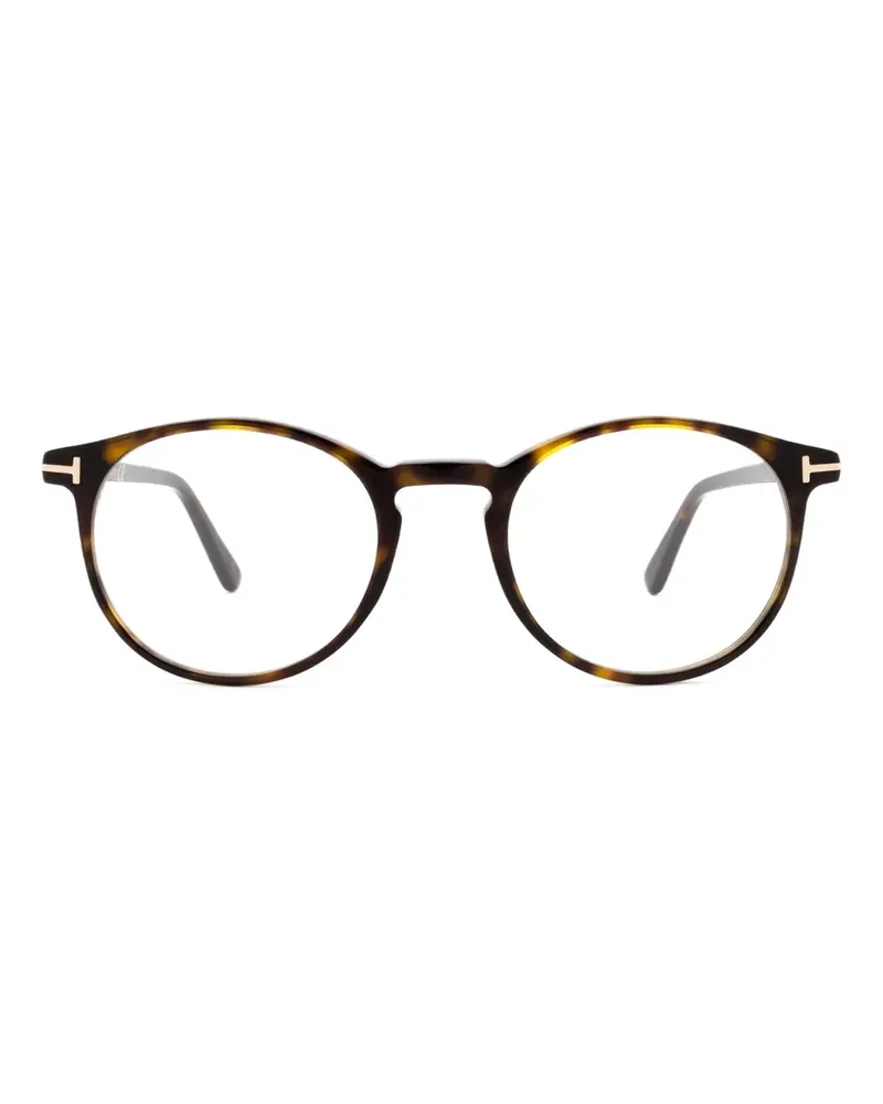Tom Ford Brille mit rundem Gestell - Braun Braun