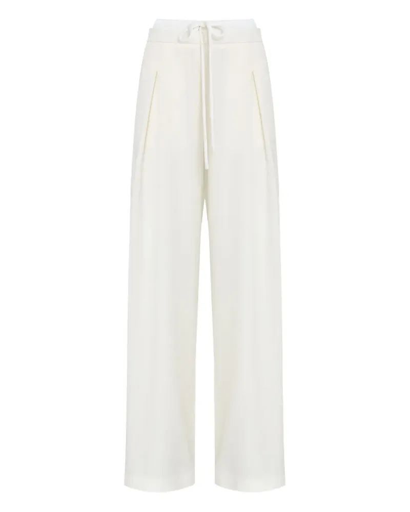 Gloria Coelho Bundfaltenhose mit Kordelzug - Weiß Weiß