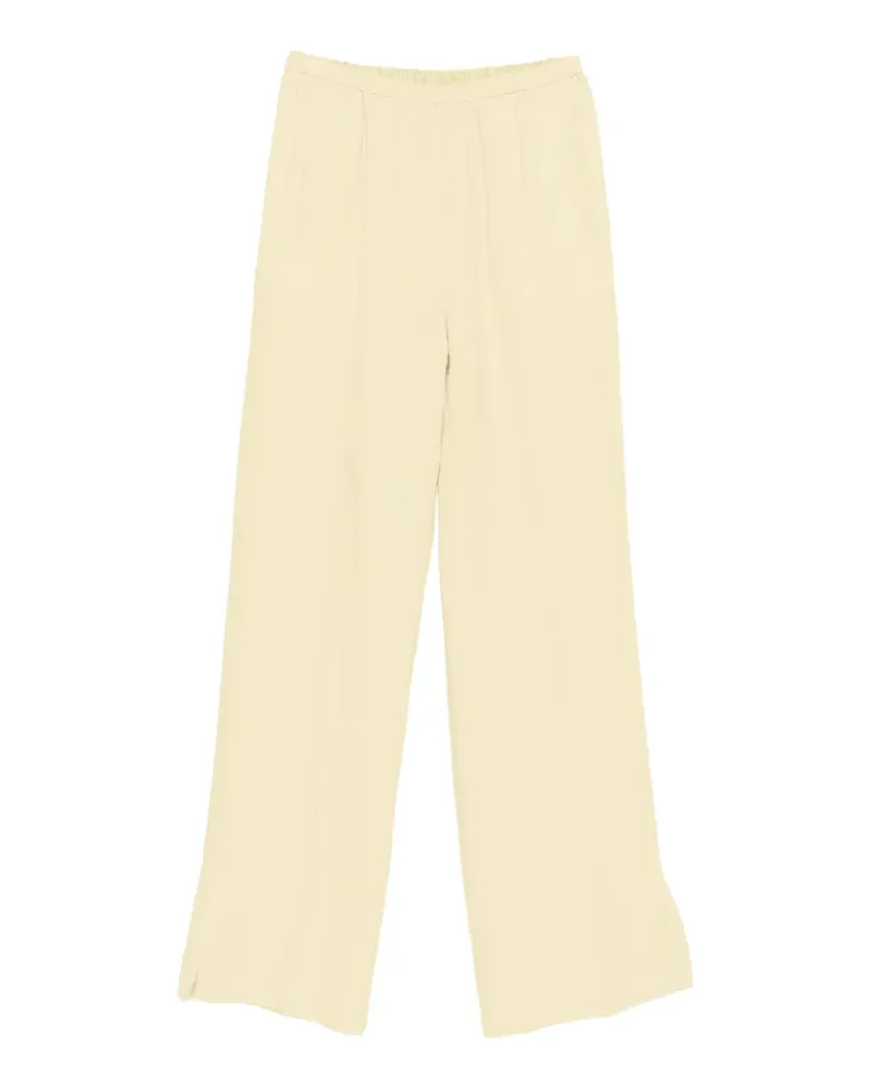 forte_forte elasticated-waist linen trousers - Nude Nude