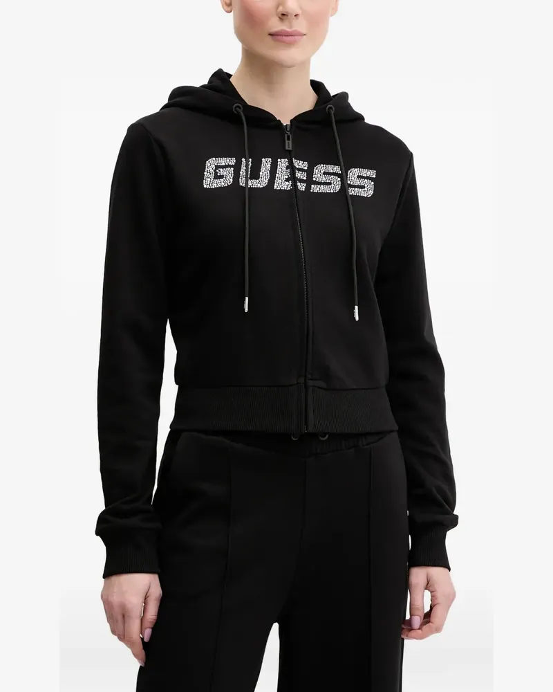 Guess Kapuzenjacke mit Reißverschluss - Schwarz Schwarz