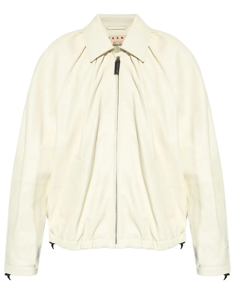 Marni Jacke aus Lammleder - Weiß Weiß
