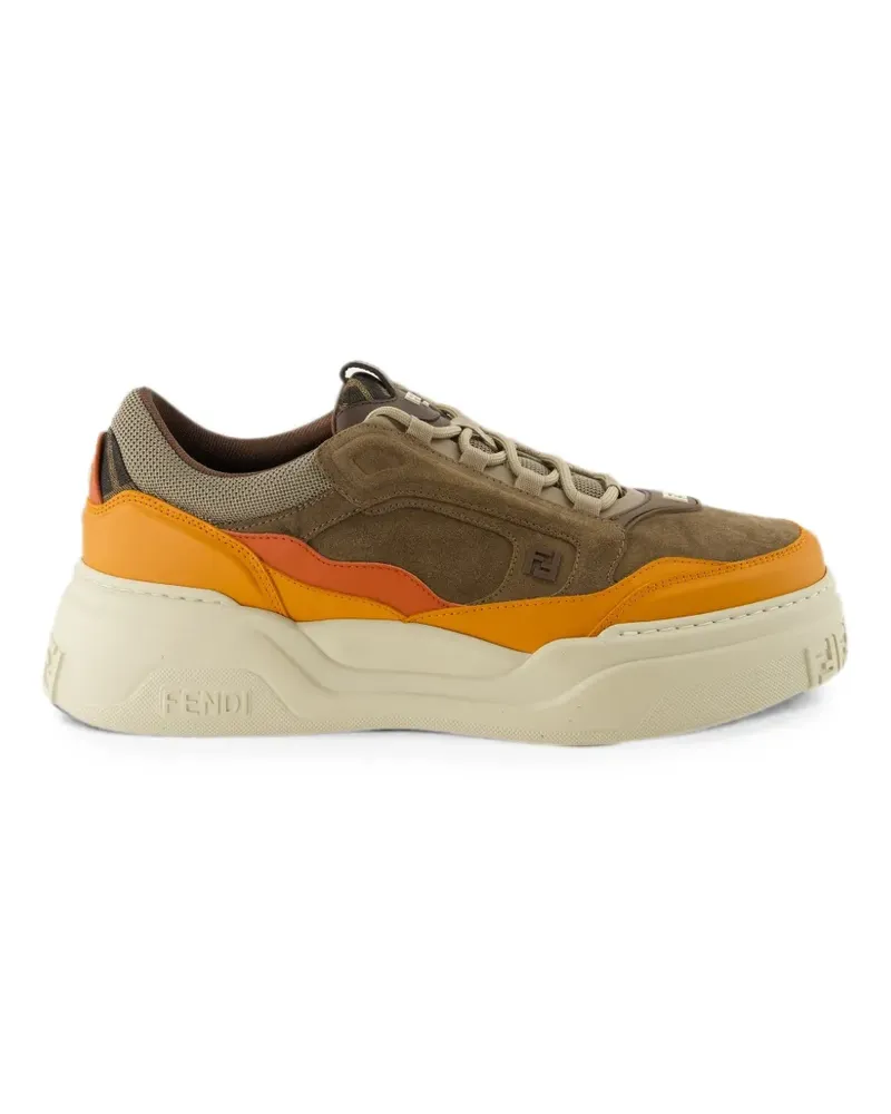 Fendi Force Sneakers mit FF-Logo - Braun Braun