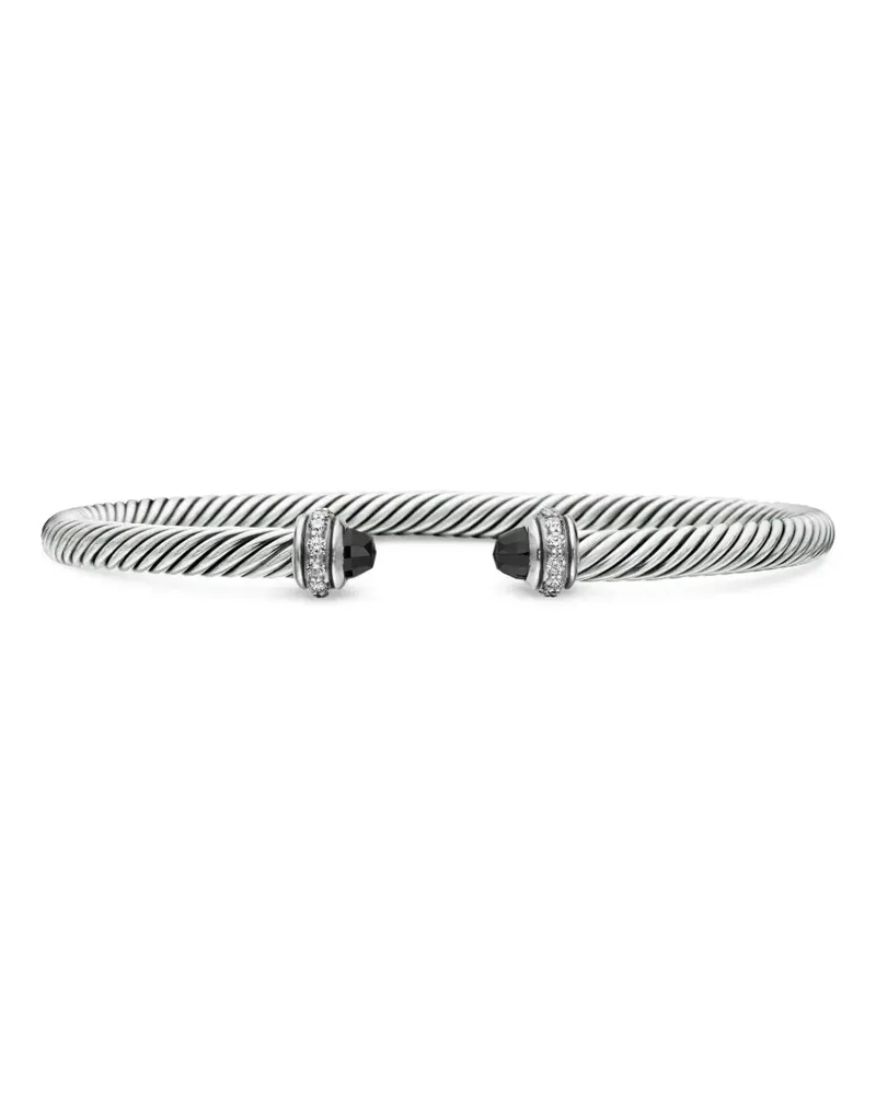 David Yurman Cable Classics Armband aus Sterlingsilber mit Diamant 4mm Silber