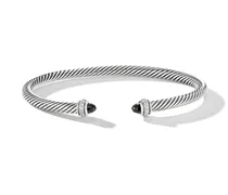 Cable Classics Sterlingsilber-Armband mit Onyx