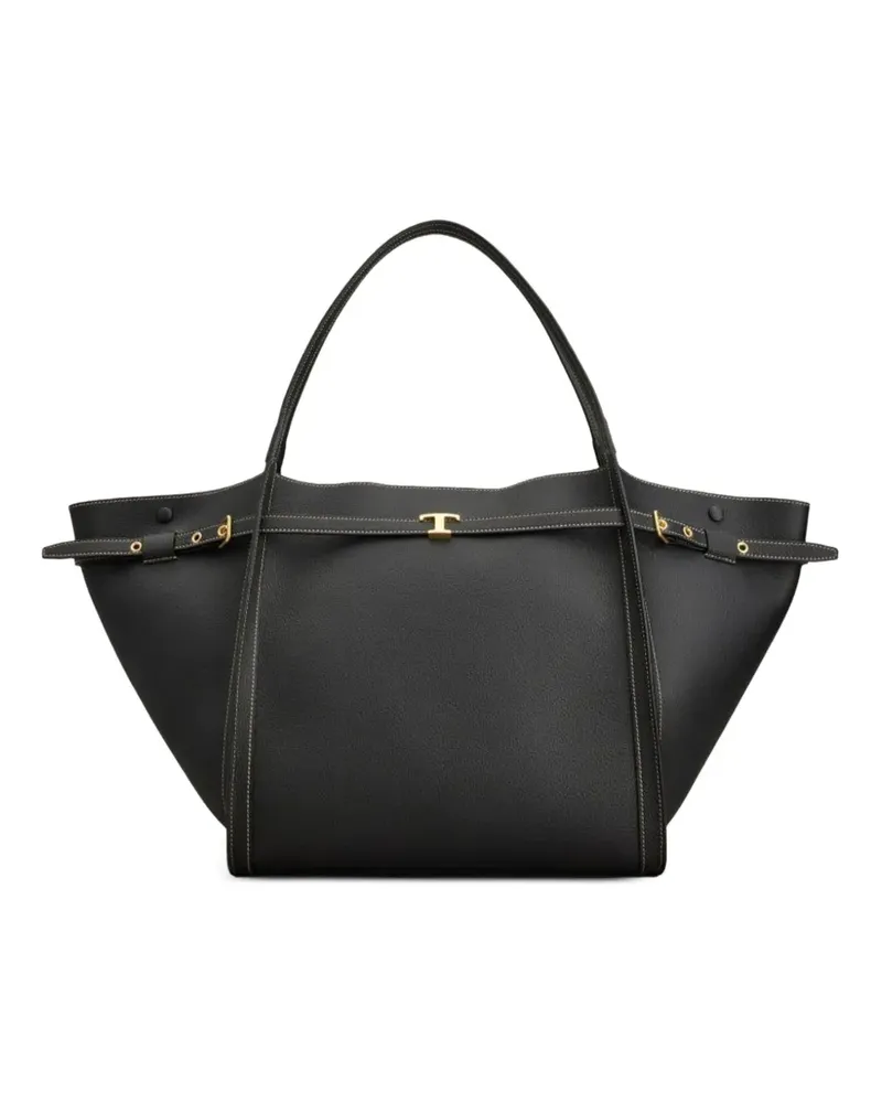 TOD'S Mittelgroße Tote Bag mit Schnalle - Schwarz Schwarz