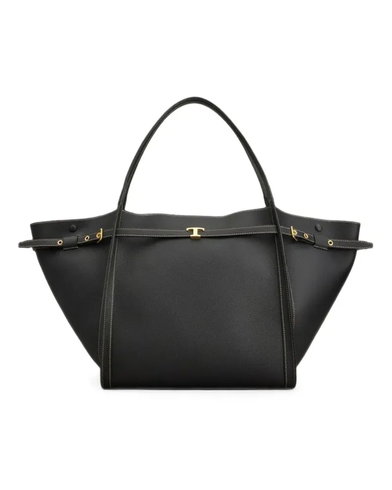 TOD'S Mittelgroße Tote Bag mit Schnalle - Schwarz Schwarz