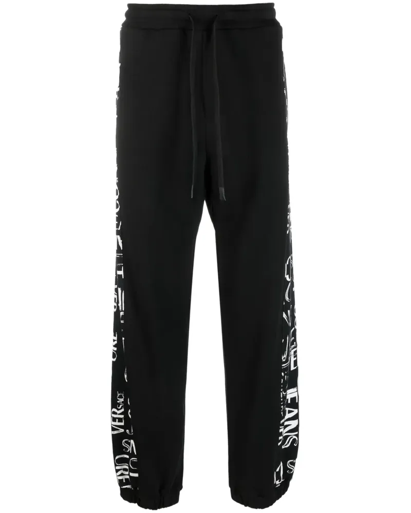 Versace Jeans Jogginghose mit Logo-Print - Schwarz Schwarz