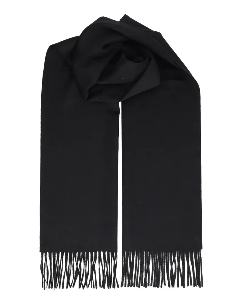 Al Duca D’Aosta 1902 fringed cashmere scarf - Schwarz Schwarz