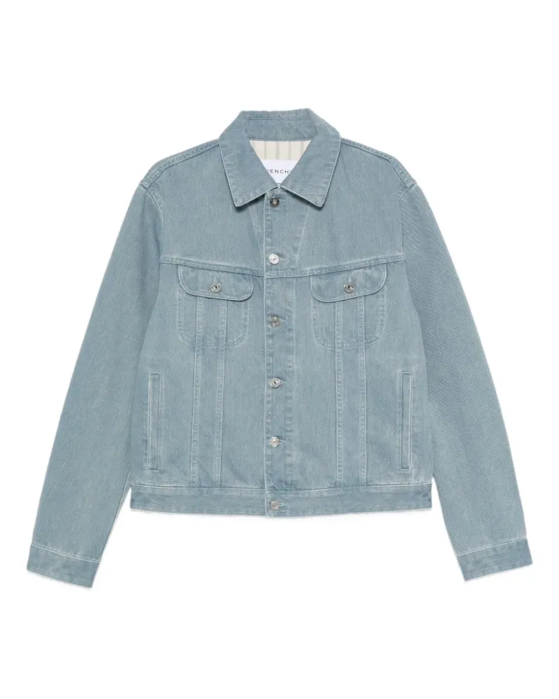 Givenchy logo-patch denim jacket - Blau Blau