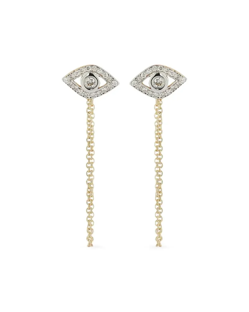 MATEO Evil Eye Ohrringe mit Diamanten - Silber Silber