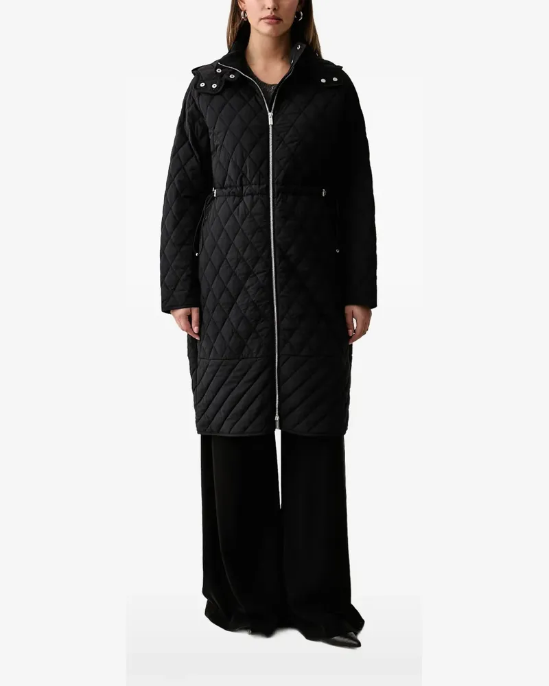 Trussardi quilted hooded coat - Schwarz Schwarz