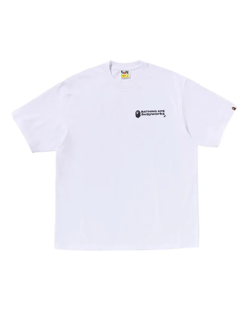 BAPE logo-print T-shirt - Weiß Weiß