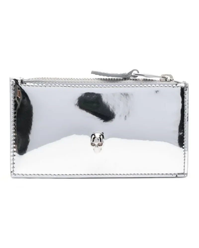 Alexander McQueen Portemonnaie mit metallischen Details - Silber Silber