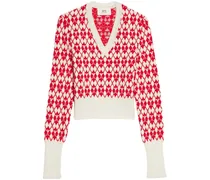 Ami de Coeur Pullover mit Argyle-Muster - Rot