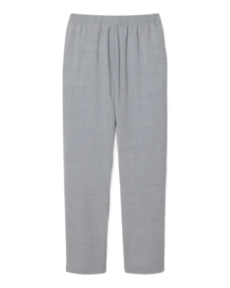 Lacoste elasticated-waistband logo-patch trousers - Grau Grau