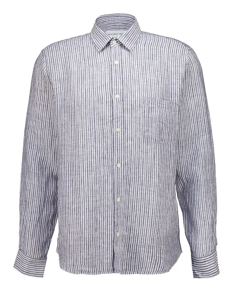 Frescobol Carioca Telles striped linen shirt - Blau Blau