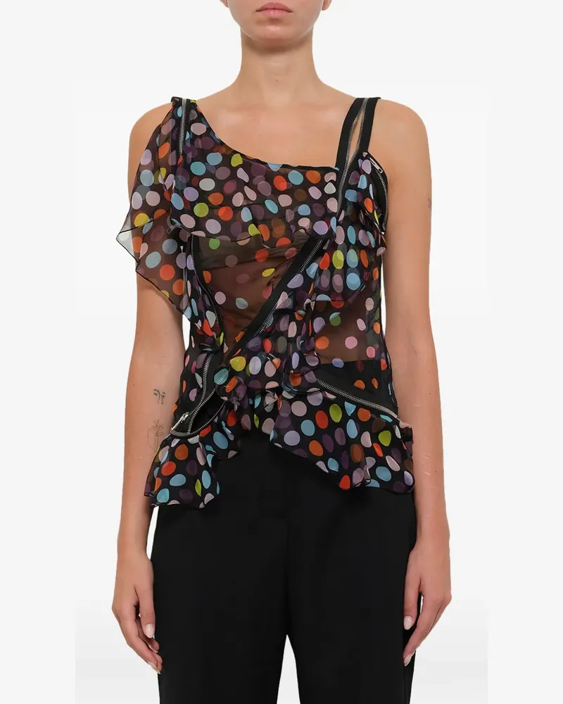 Givenchy Seidenoberteil mit Punkten - Schwarz Schwarz