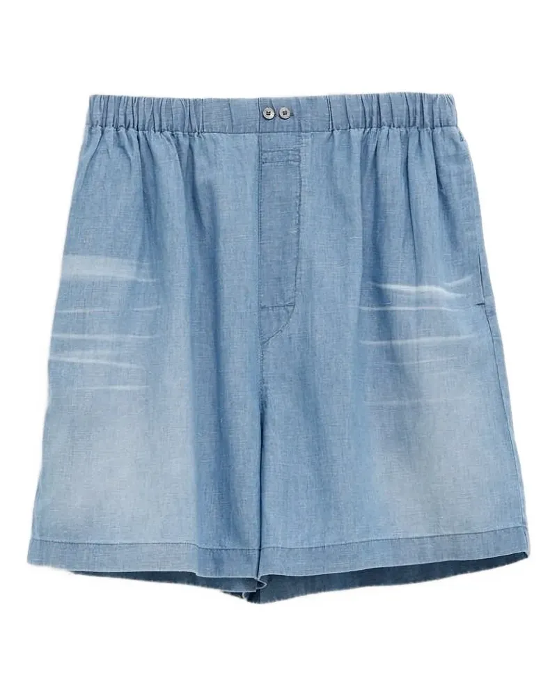 Acne Studios Shorts mit Logo-Stempel - Blau Blau