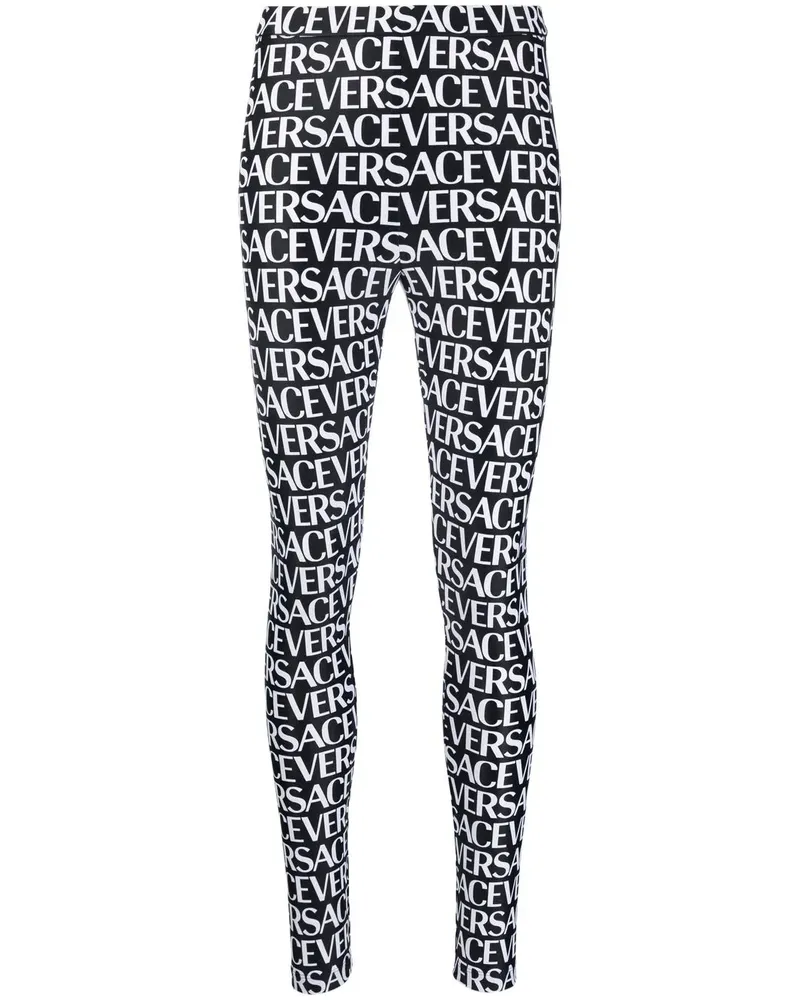 Versace Leggings mit Logo-Print - Schwarz Schwarz