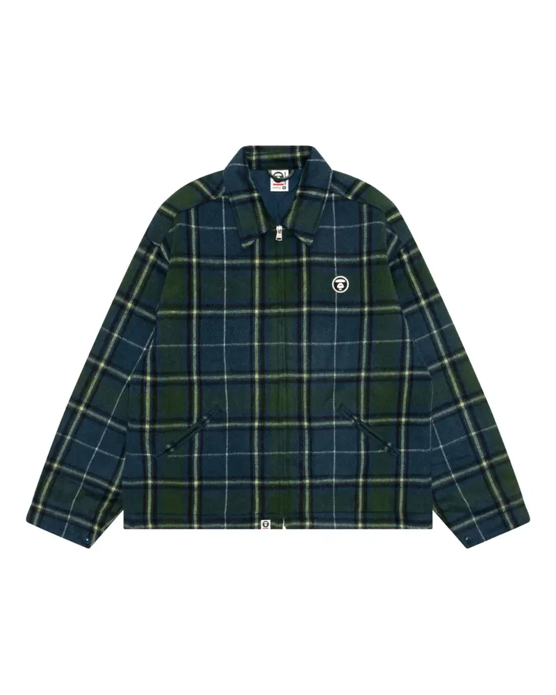BAPE Jacke mit Karomuster - Blau Blau